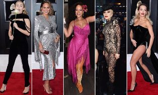Gaun Miley Cyrus, Katie Holmes and Rita Ora Dinilai Terbaik di Karpet Merah Grammy Awards 60
